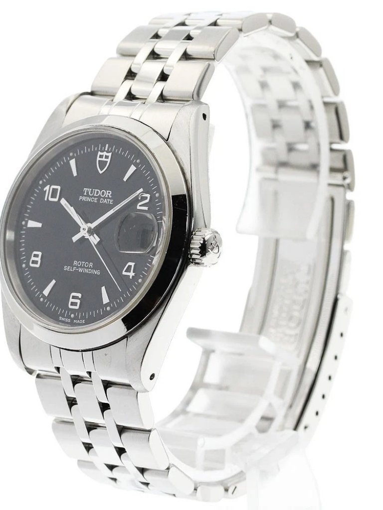 Tudor Prince Date 74000n Black Dial Automatic Boys Watch968896